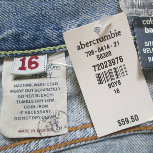 NWT Abercrombie & Fitch Distressed Jeans Youth 16 32x29 - Picture 4 of 9